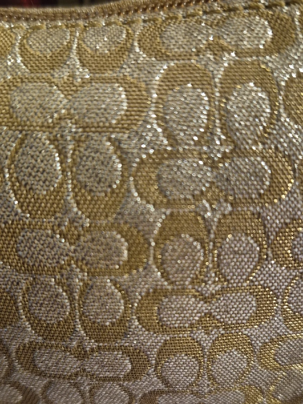 Coach Metallic Gold Signature Wristlet - Picture 3 of 8